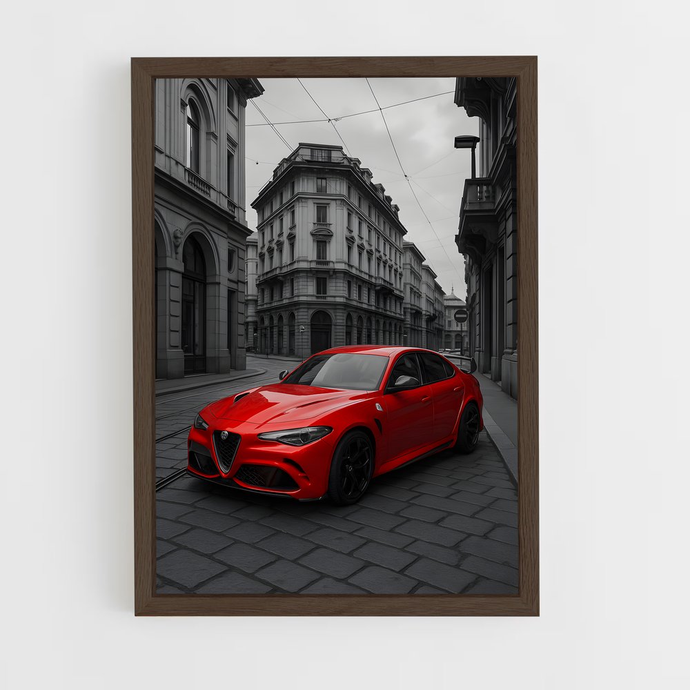 Poster Giulia quadrifoglio – affiche Alfa Romeo (vue 5)